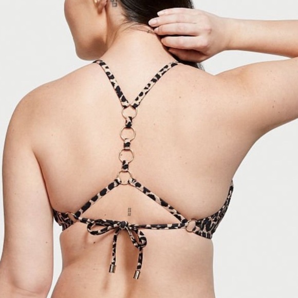 Victoria’s Secret Leopard Print Push Up Bikini Top Size 36C - Picture 5 of 6